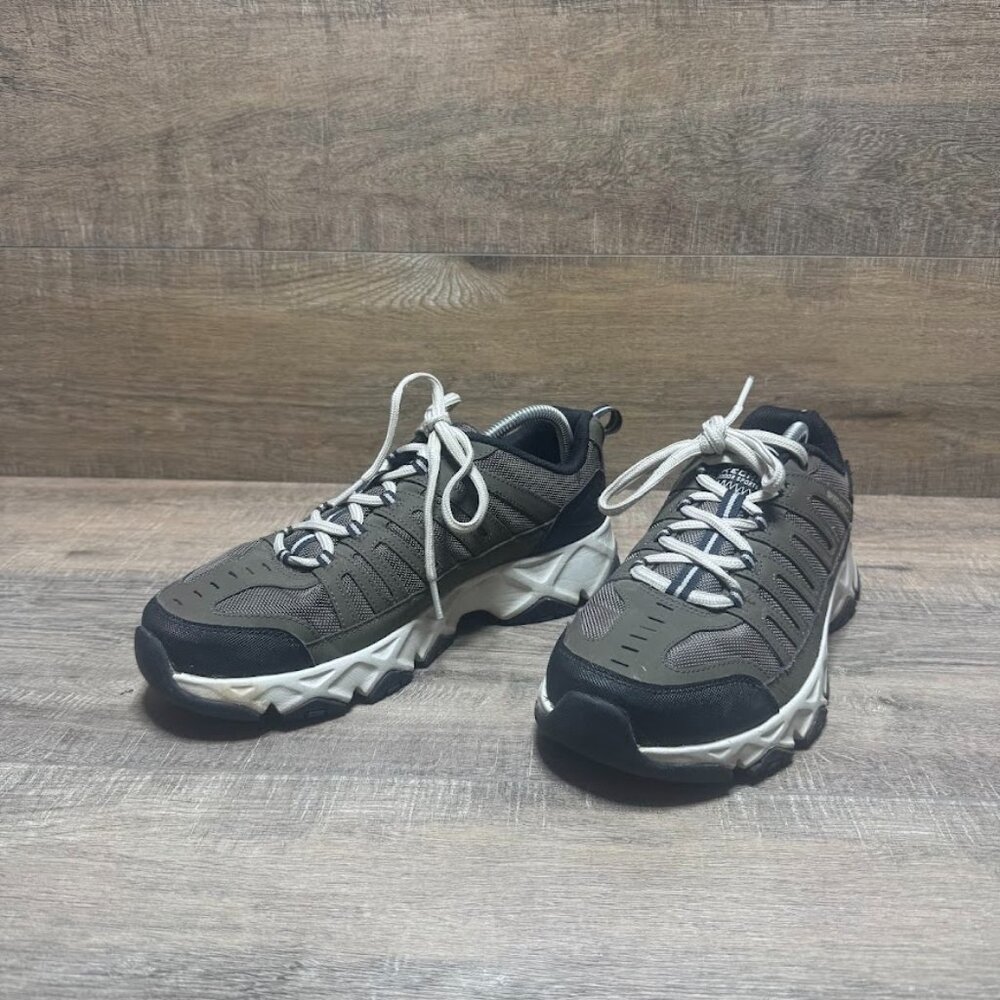 Skechers Crossbar Stillholt Brown Leather/Mesh Sneaker Men's Size 9.5
